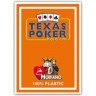 Пластични покер карти Texas Poker - оранжев гръб