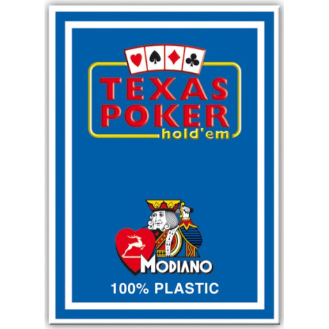 Пластични покер карти Texas Poker - син гръб