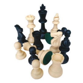 Пластмасови фигурки за шах Modiano, утежнени, 9.5 cm