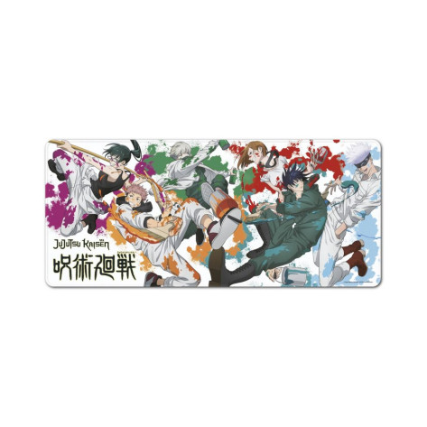 Подложка за мишка Grupo Erik - Jujutsu Kaisen, Paint Fight, XL, мека, многоцветна