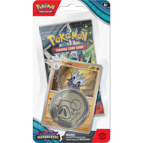 Pokemon TCG: Scarlet & Violet 6 Twilight Masquerade Checklane Blister - Pupitar