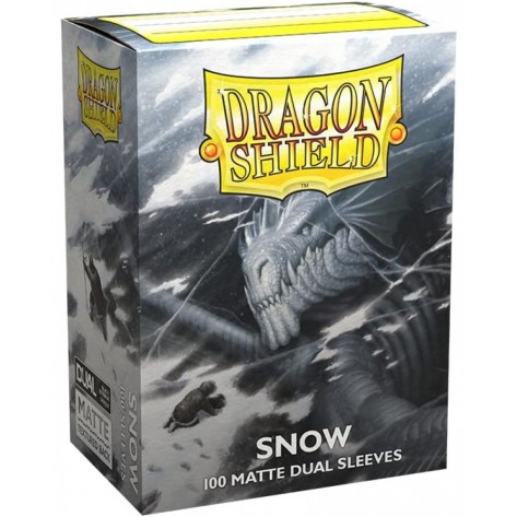 Протектори за карти Dragon Shield Dual Sleeves - Matte Snow (100 бр.)