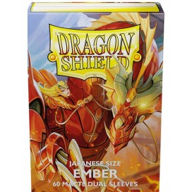  Протектори за карти Dragon Shield Dual Sleeves - Small Matte Ember (60 бр.)