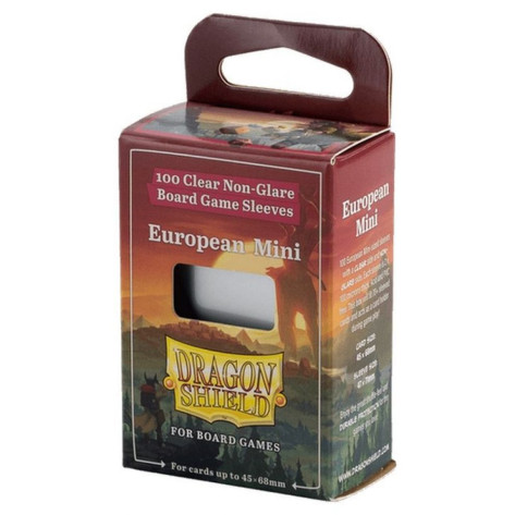 Протектори за карти Dragon Shield - European Mini, Clear/Non-Glare, 45 x 68 mm (100 бр.)