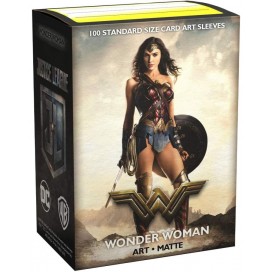  Протектори за карти Dragon Shield - Matte Art Sleeves Standard Size, Wonder Woman (100 бр.)