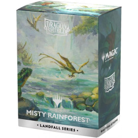 Протектори за карти Dragon Shield - Matte Dual Art Sleeves Standard Size, Landfall Series: Misty Rainforest (100 бр.)