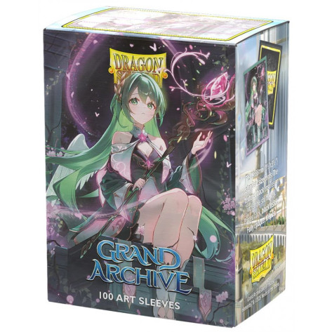 Протектори за карти Dragon Shield - Matte Dual Art Sleeves Standard Size, Grand Archive: Ariel, Archangel of Natura (100 бр.)