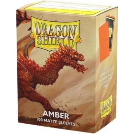 Протектори за карти Dragon Shield - Matte Sleeves Standard Size, Amber (100 бр.)