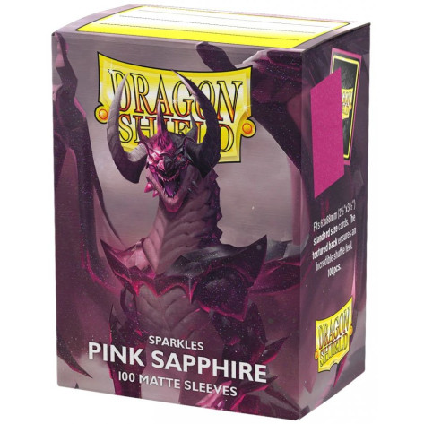 Протектори за карти Dragon Shield - Matte Sleeves Standard Size, Sparkles Pink Sapphire (100 бр.)