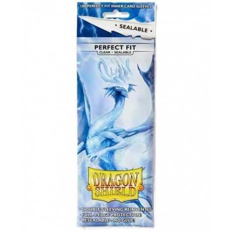 Протектори за карти Dragon Shield Perfect Fit Sealable Sleeves - Clear (100 бр.)