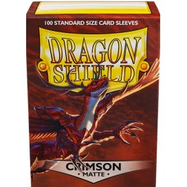  Протектори за карти Dragon Shield Sleeves - Matte Crimson (100 бр.)