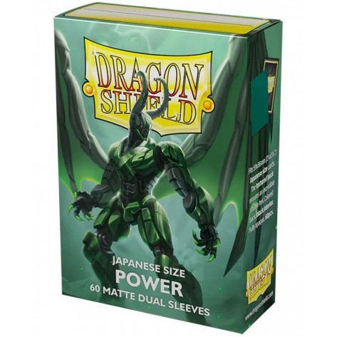 Протектори за карти Dragon Shield - Small Matte Dual Metallic Green/Power (60 бр.)