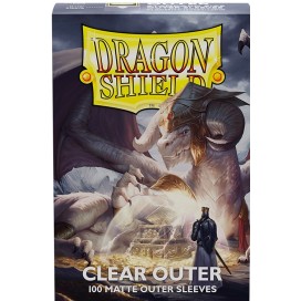  Протектори за карти Dragon Shield Standard Size Sleeves - Matte Clear Outer (100 бр.)