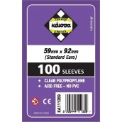  Протектори за карти Kaissa Sleeves 59 x 92 mm (Standard Euro) - 100 бр.