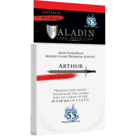 Протектори за карти Paladin Card Protection - Arthur, Mini European, 45 x 68 mm (55 бр.) Протектори за карти Paladin Card Protection - Arthur, Mini European, 45 x 68 mm (55 бр.)