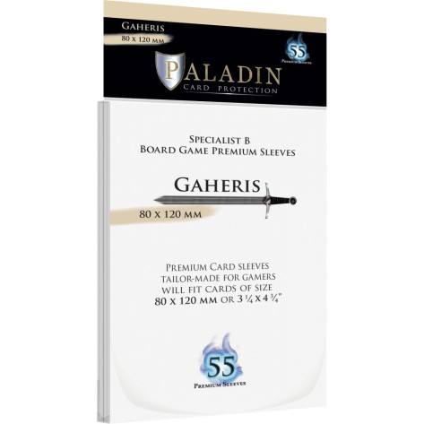Протектори за карти Paladin Card Protection - Gaheris, Specialist B, 80 х 120 mm (55 бр.)