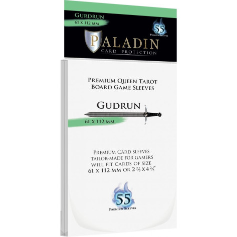 Протектори за карти Paladin Card Protection - Gudrun, French Tarot, 61 x 112 mm (55 бр.)