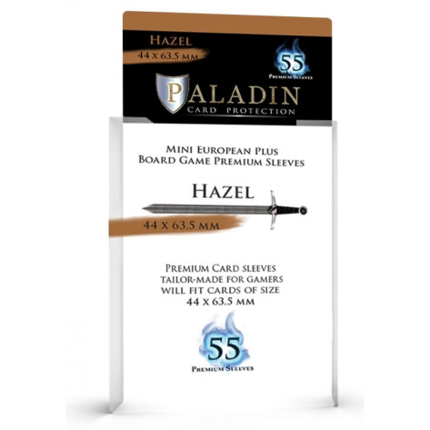 Протектори за карти Paladin Card Protection - Hazel, Mini European Plus, 44 x 63.5 mm (55 бр.)