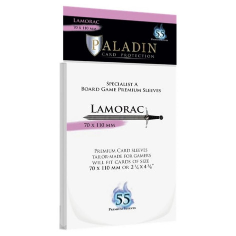 Протектори за карти Paladin Card Protection - Lamorac, Specialist A, 70 x 110 mm (55 бр.)