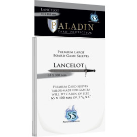 Протектори за карти Paladin Card Protection - Lancelot, Premium Large, 65 х 100 mm (55 бр.)