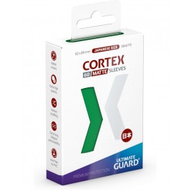Протектори за карти Ultimate Guard Cortex Sleeves Matte Japanese Size - Зелени (60 бр.)