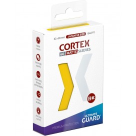 Протектори за карти Ultimate Guard Cortex Sleeves Matte Japanese Size - Жълти (60 бр.)