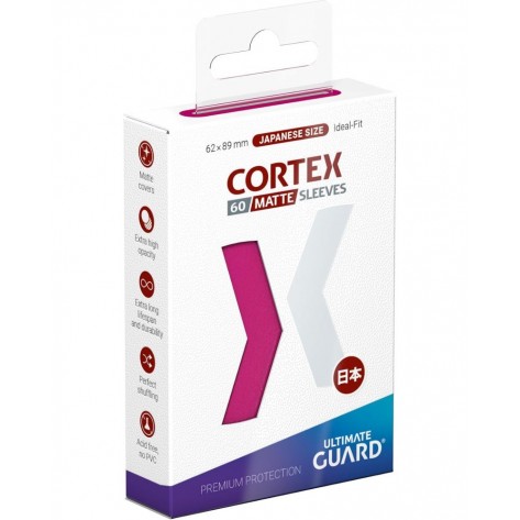 Протектори за карти Ultimate Guard Cortex Sleeves Matte Japanese Size - Розови (60 бр.)