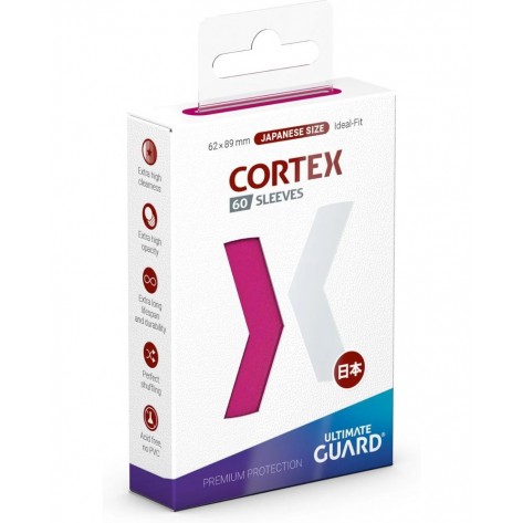Протектори за карти Ultimate Guard Cortex Sleeves Japanese Size - Розови (60 бр.)