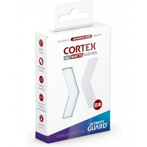 Протектори за карти Ultimate Guard Cortex Sleeves Matte Japanese Size - Прозрачни (60 бр.)
