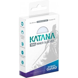  Протектори за карти Ultimate Guard Katana Inner Sleeves - Standard Size, Transparent (100 бр.)