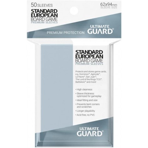  Протектори за карти Ultimate Guard Premium Soft Sleeves - Standard European (50 бр.)