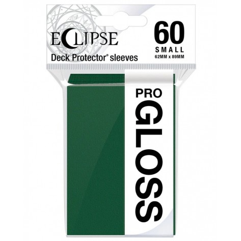  Протектори за карти Ultra Pro - Eclipse Gloss Small Size, Forest Green (60 бр.)