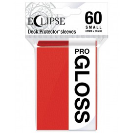  Протектори за карти Ultra Pro - Eclipse Gloss Small Size, Apple Red (60 бр.)