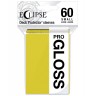  Протектори за карти Ultra Pro - Eclipse Gloss Small Size, Lemon Yellow (60 бр.)