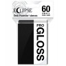 Протектори за карти Ultra Pro - Eclipse Gloss Small Size, Jet Black (60 бр.)