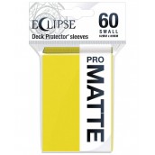  Протектори за карти Ultra Pro - Eclipse Matte Small Size, Lemon Yellow (60 бр.)