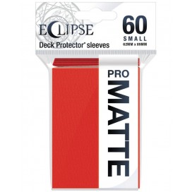  Протектори за карти Ultra Pro - Eclipse Matte Small Size, Apple Red (60 бр.)