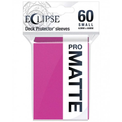  Протектори за карти Ultra Pro - Eclipse Matte Small Size, Hot Pink (60 бр.)