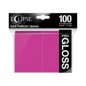  Протектори за карти Ultra Pro - Eclipse Pro-Gloss Standard Size, Hot Pink (100 бр.)