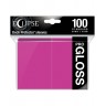 Протектори за карти Ultra Pro - Eclipse Pro-Gloss Standard Size, Hot Pink (100 бр.)