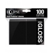  Протектори за карти Ultra Pro - Eclipse Pro-Gloss Standard Size, Jet Black (100 бр.)
