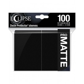 Протектори за карти Ultra Pro - Eclipse Pro-Matte Standard Size, Jet Black (100 бр.)