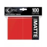 Протектори за карти Ultra Pro - Eclipse Pro-Matte Standard Size, Apple Red (100 бр.)