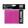 Протектори за карти Ultra Pro - Eclipse Pro-Matte Standard Size, Hot Pink (100 бр.)