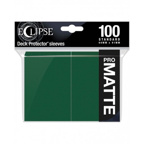 Протектори за карти Ultra Pro - Eclipse Pro-Matte Standard Size, Forest Green (100 бр.)