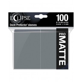  Протектори за карти Ultra Pro - Eclipse Pro-Matte Standard Size, Smoke Grey (100 бр.)
