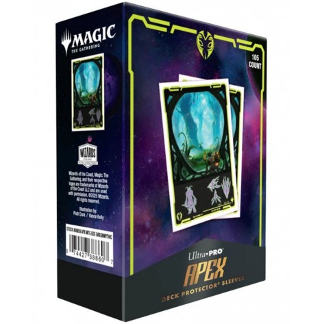 Протектори за карти Ultra Pro - Magic the Gathering: Edge of Eternities Apex Deck Protector, Mythic Green (105 бр.)