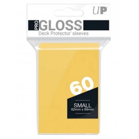  Протектори за карти Ultra Pro - PRO-Gloss Small Size, Yellow (60 бр.)