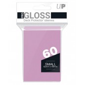  Протектори за карти Ultra Pro - PRO-Gloss Small Size, Pink (60 бр.)