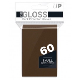  Протектори за карти Ultra Pro - PRO-Gloss Small Size, Brown (60 бр.)